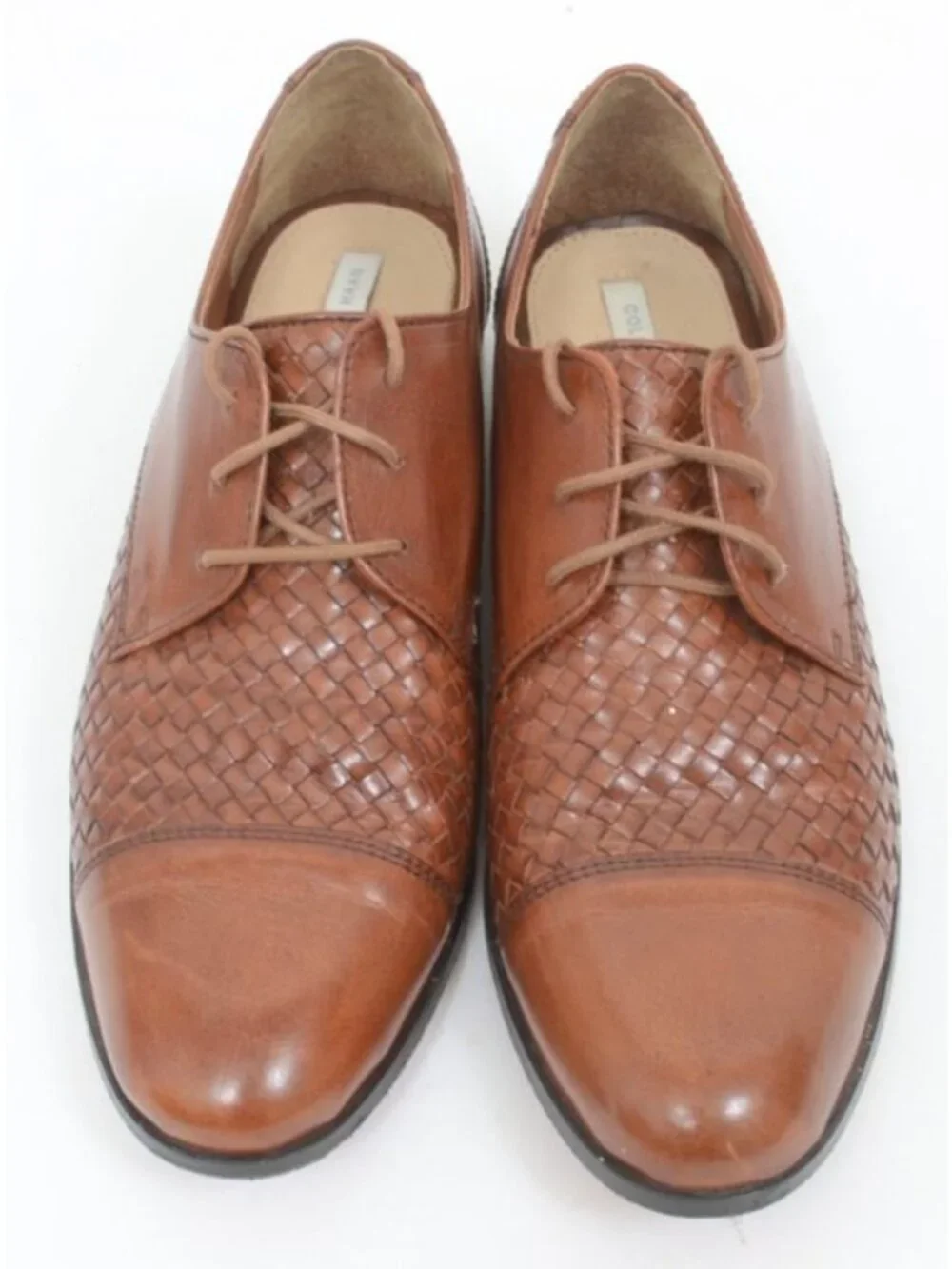 Cole Haan Leather Oxford Flats - Jagger Weave Men's 9.5 Preppy Business Dressy